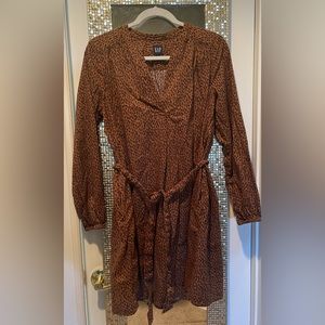 Gap Roomy A-Line Animal Print Dress size M